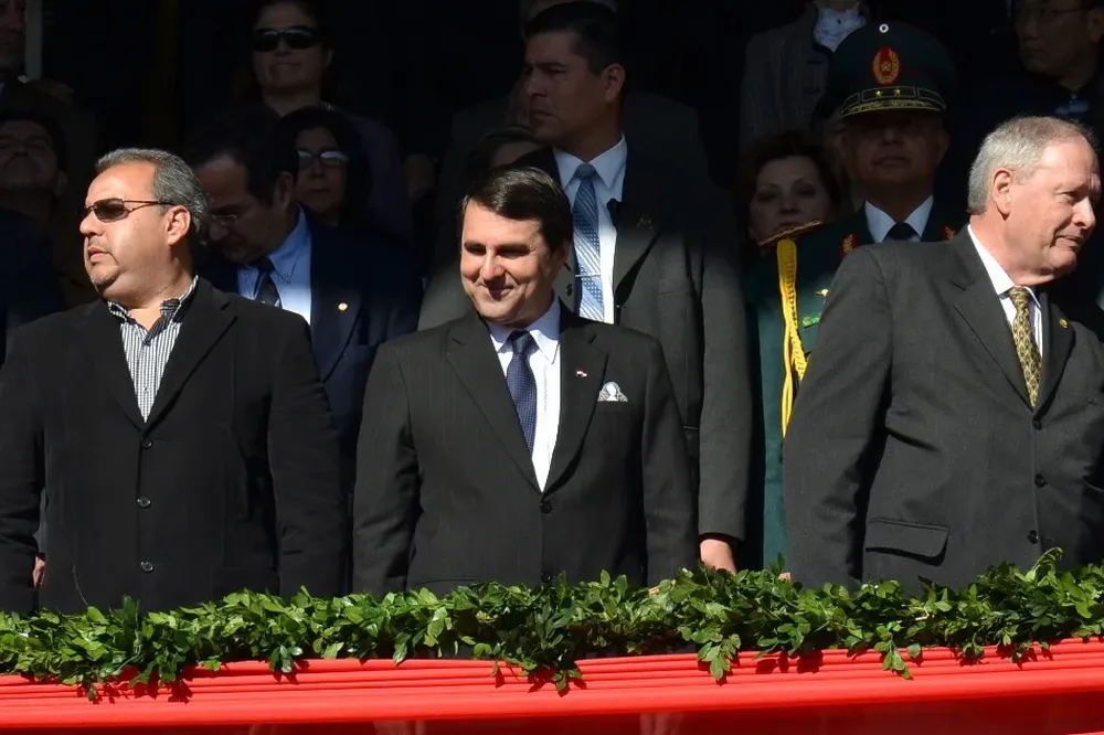 El presidente de Paraguay, Federico Franco, en la inauguración de la muestra