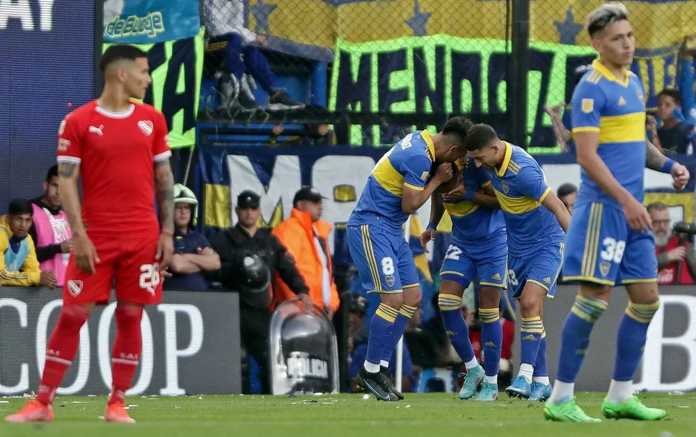Así festejó Boca contra Independiente