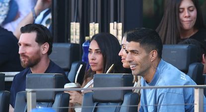 Lionel Messi, Antonela Roccuzzo, Sofía Balbi y Luis Suárez