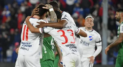 Nacional festeja la goleada ante Plaza Colonia