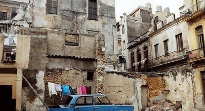 Imagen actual de La Habana, en estado de destrucción y pobreza.