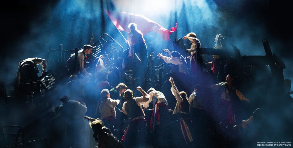 Impactante puesta en escena de Los Miserables en el Teatro Apolo de Madrid.&nbsp;