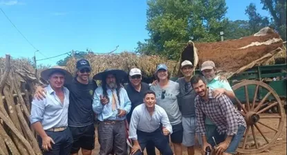 Diego Lugano y el Cebolla Rodríguez en la Patria Gaucha