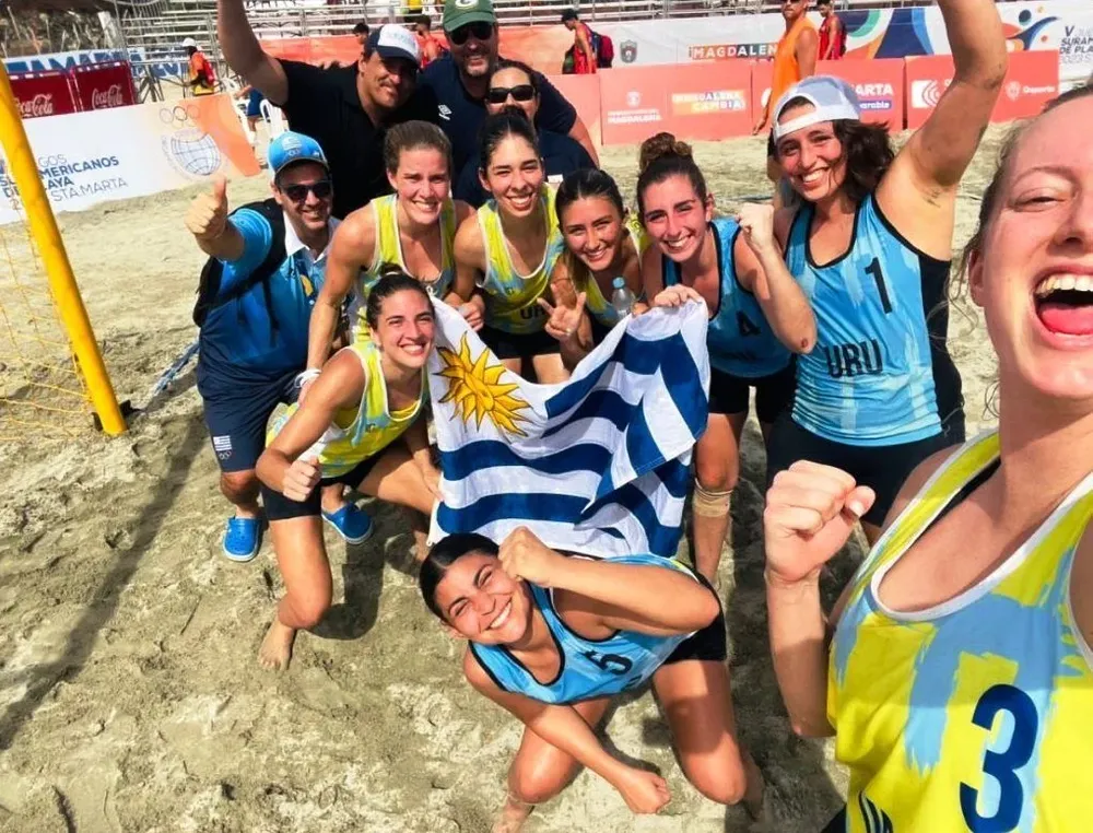 El festejo de las uruguayas en Santa Marta