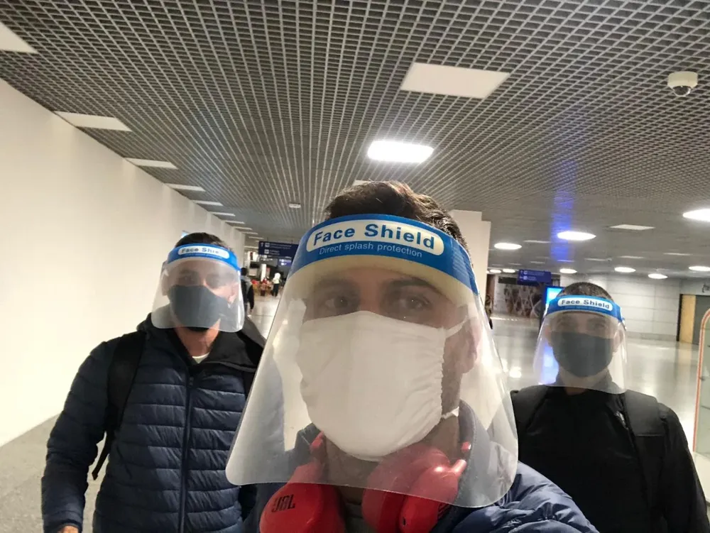 Gustavo Tejera, Martín Soppi y Carlos Barreiro. árbitros uruguayos en Paraguay