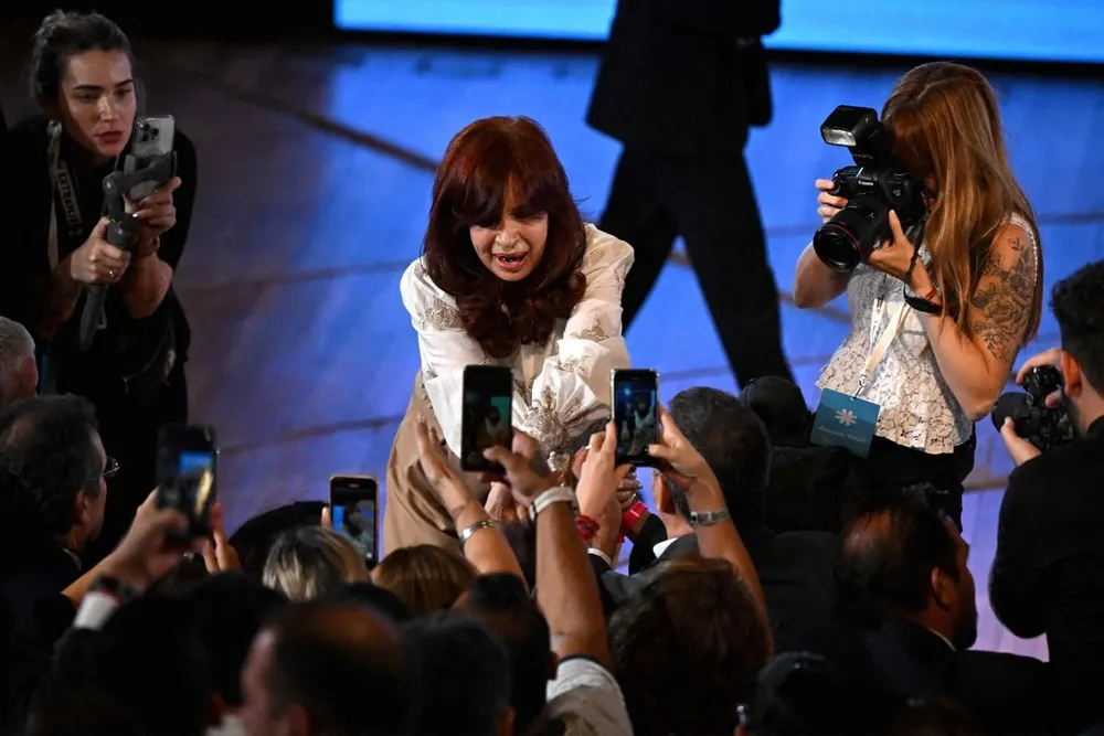 Cristina Kirchner, viecepresidenta de la Argentina.