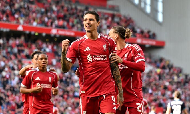 Darwin Núñez volvió a convertir para Liverpool en una pretemporada muy buena
