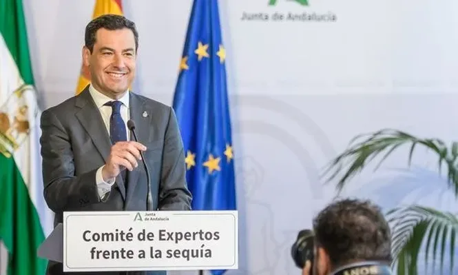 El presidente de la Junta de Andalucía, Juanma Moreno