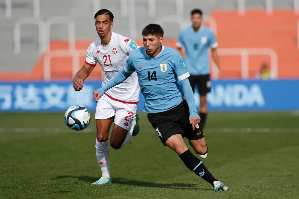 Damián García, volante de la sub 20 de Uruguay