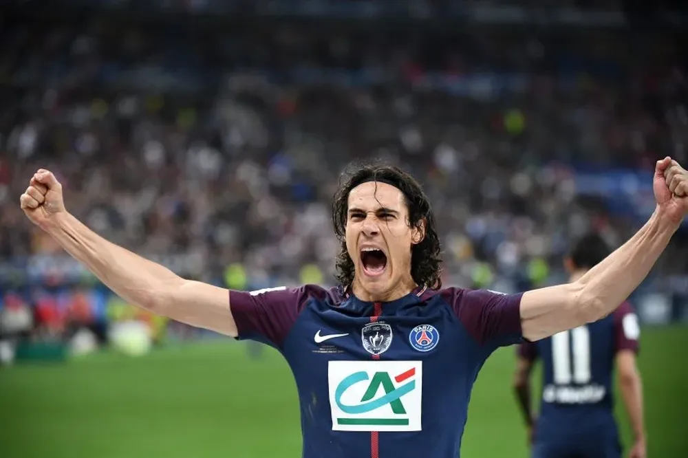 Edinson Cavani festejó así su gol