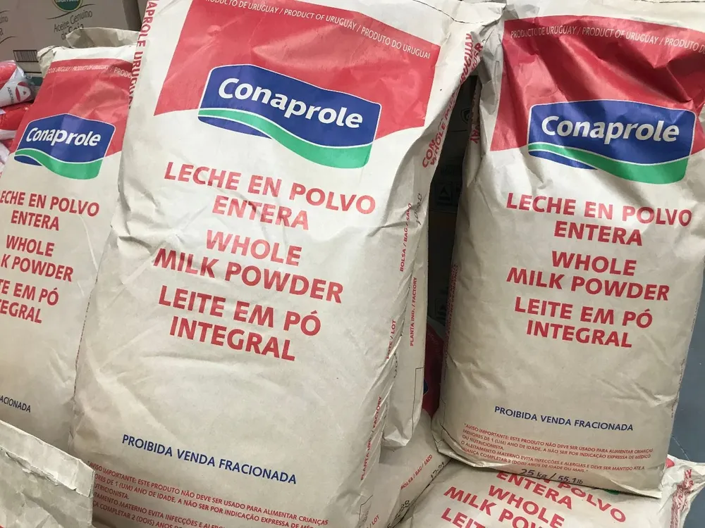 Leche en polvo exportada hacia Brasil.