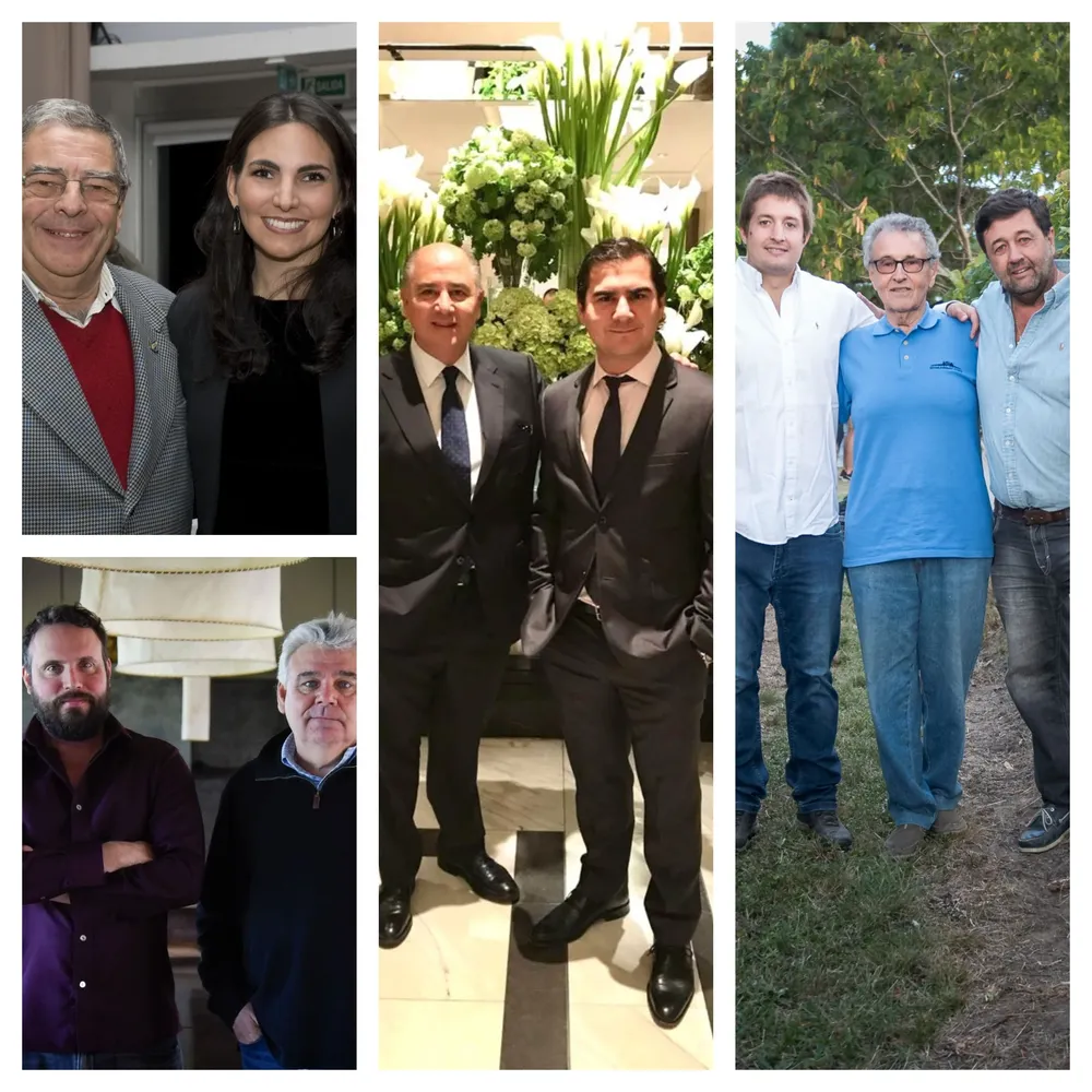 Isabelle Chaquiriand, Ignacio Añón, Francisco Pache, Santiago Deicas y Elvira Domínguez comparten la pasión laboral junto a sus padres