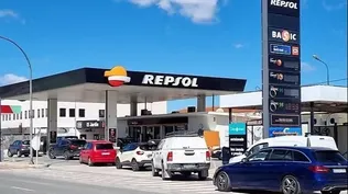 Estación de gasolina de la empresa Repsol.