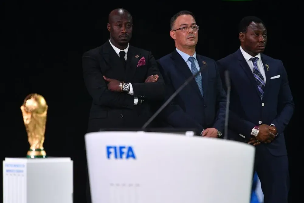Fouzi Lekjaa, presidente de la Real Federación de Fútbol de Marruecos, en el Congreso de FIFA en Moscú