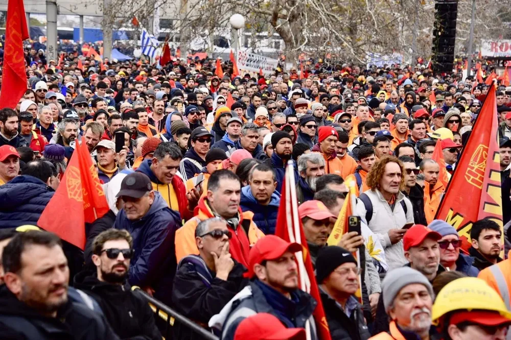Acto del Sunca en la Plaza 1° de Mayo