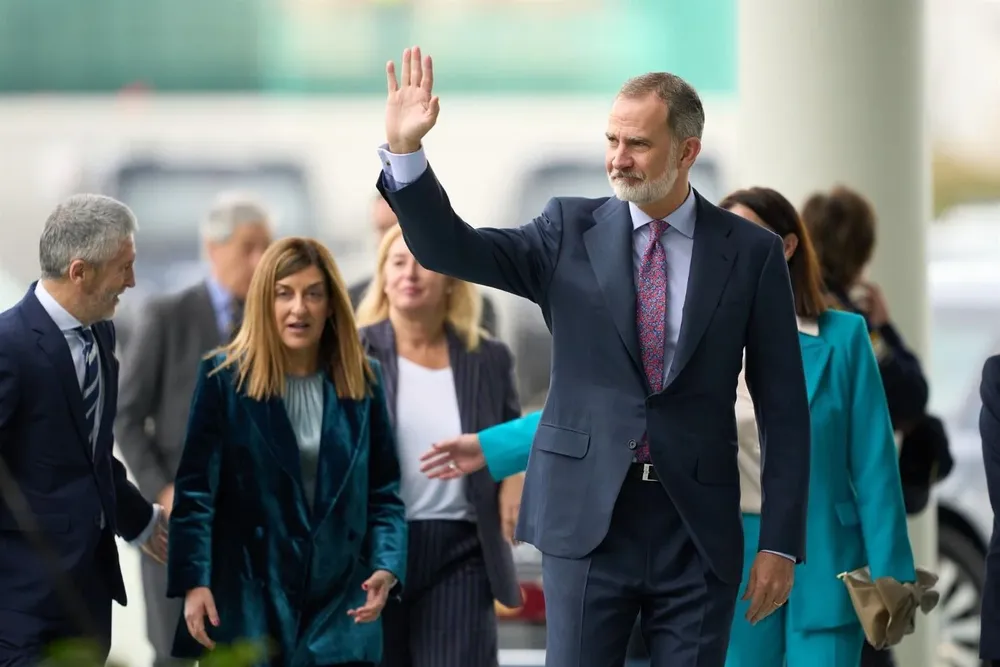 El rey sobre los Juegos Olímpicos.