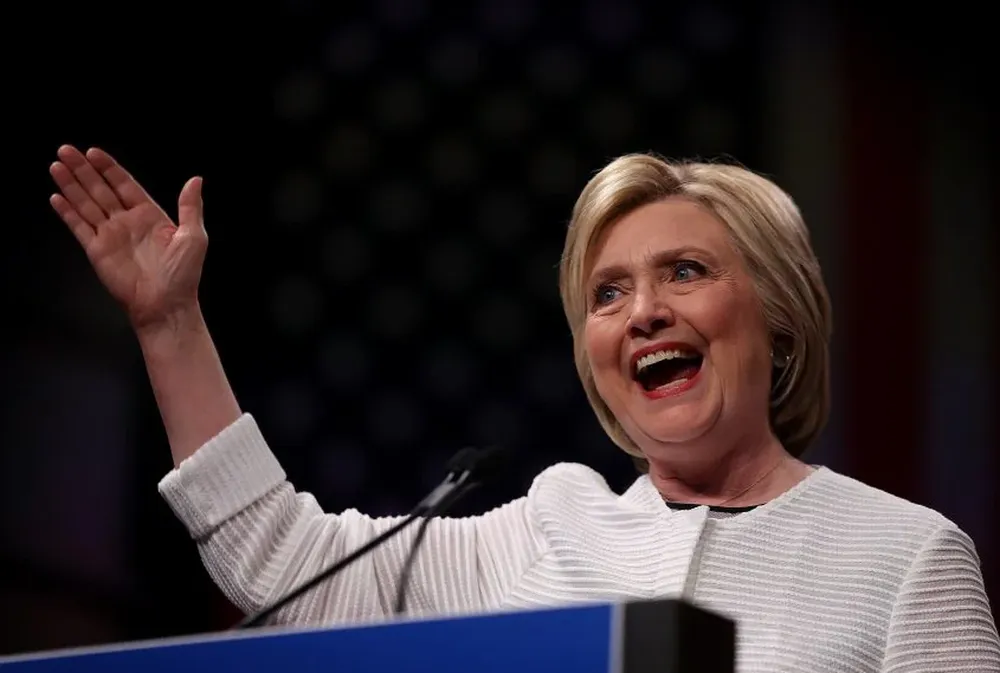 Hillary Clinton, ayer en un acto en Brooklyn, _Nueva York