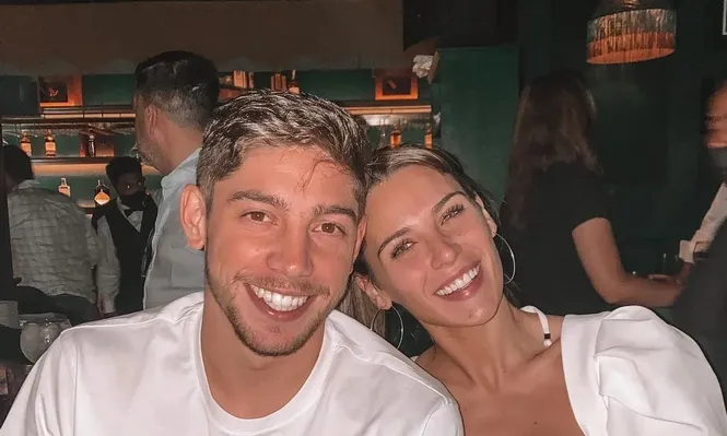 Valverde y su esposa, MIna Bonino, fueron a ver a River Plate ante Fluminense