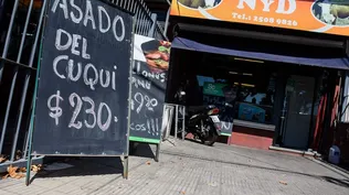 El precio del asado a $ 230 cuando estuvo vigente la exoneración del IVA.