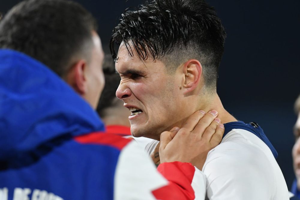 Ruben Bentancourt celebra su gol para Nacional ante Danubio