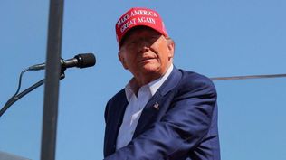 Trump en un evento de su campaña en Carolina del Norte el sábado.