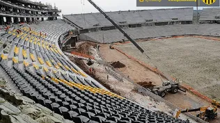 Las primeras butacas en el estadio de Peñarol