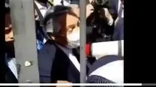 Trascendió el video de Alberto Fernández con un megáfono intentando calmar a los fans de Maradona