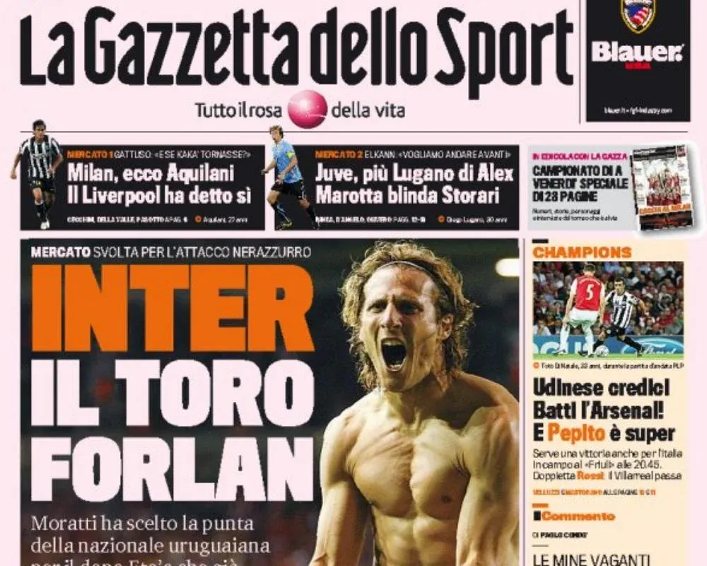 Portada de Gazzetta dello Sport