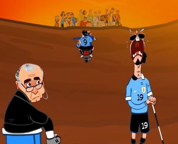 El comic de la despedida de Luis Suárez de la selección de Uruguay