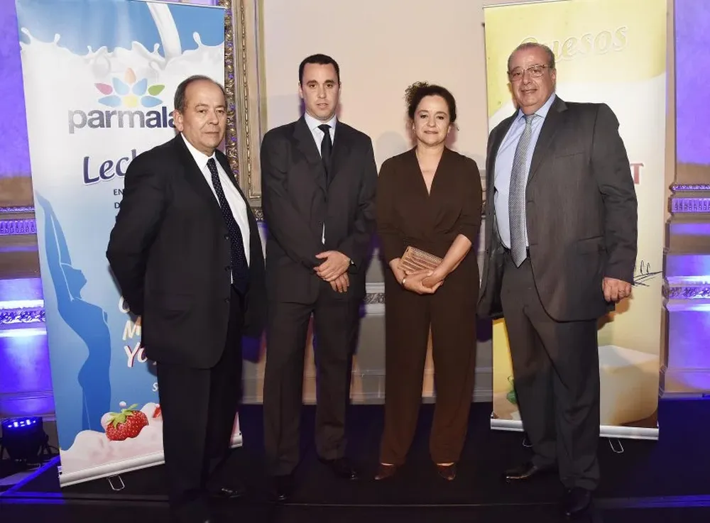 Romeo Chocho, director general de Parmalat; Sebastian Miranda, jefe de ventas de Parmalat; Maria Clara Deal, comercial de Parmalat; y Pablo Asci, director general de Parmalat para el Cono Sur