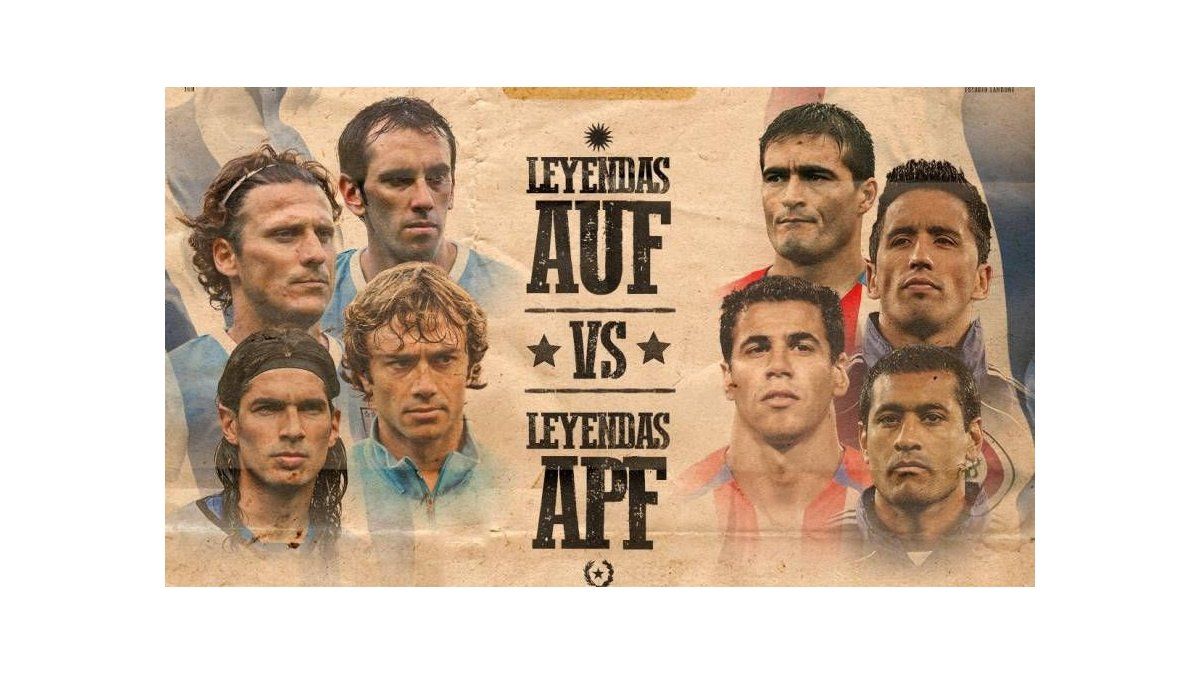 AUF anunció un nuevo partido de las leyendas de Uruguay contra Paraguay en Durazno, con figuras como Forlán y Abreu: cuándo se juega y cuánto cuestan las entradas