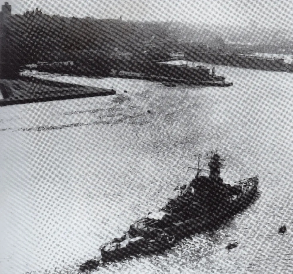 El Graf Spee en la bahía de Montevideo