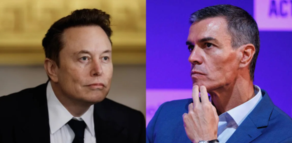 El magnate tecnológico, Elon Musk y el presidente del Gobienro español, Pedro Sánchez.