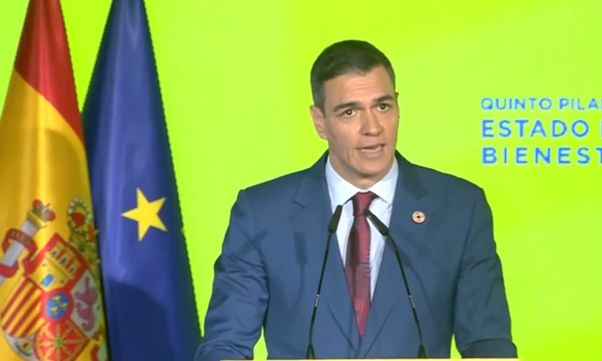El presidente del Gobierno español, Pedro Sánchez, en el anuncio de las 12 medidas para mejorar el acceso a la vivienda.