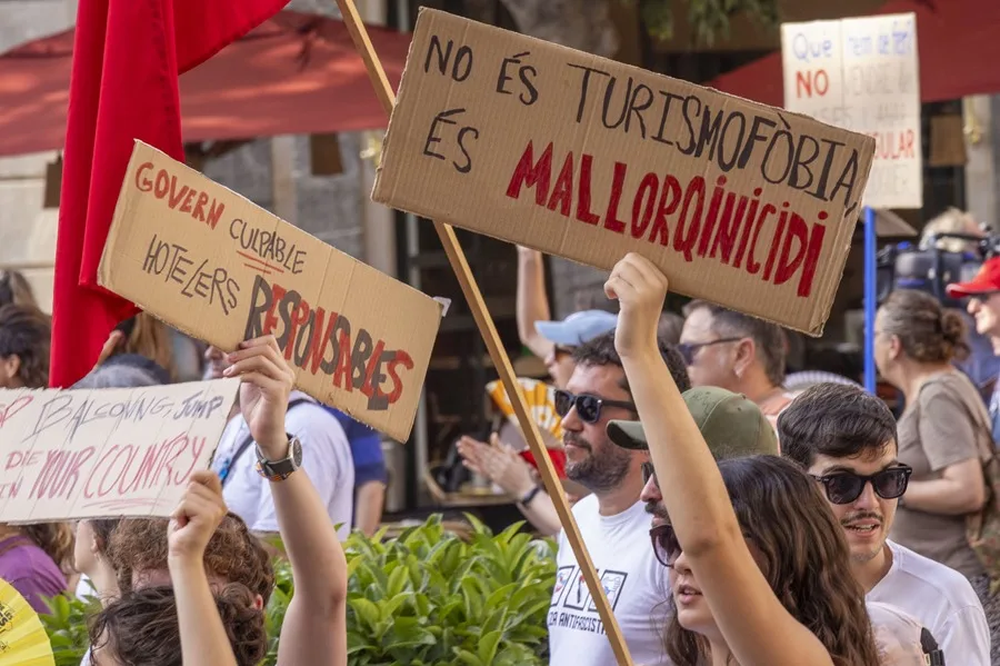 Manifestación contra el turismo masivo en Mallorca. (Archivo) EFE