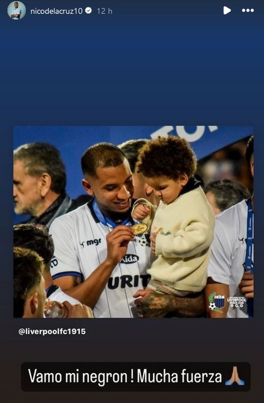 El mensaje de Nicol&aacute;s De la Cruz, de la selecci&oacute;n de Uruguay, para Juan Izquierdo