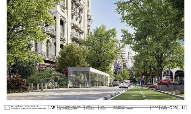 Render de 18 de Julio de la Facultad de Arquitectura