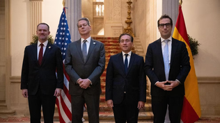El ministro de Economía, Comercio y Empresa, Carlos Cuerpo, y el ministro de Asuntos Exteriores, José Manuel Albares, se han reunido esta mañana en Madrid con el secretario del Tesoro de Estados Unidos, Scott Bessent, y con el representante de Comercio de Estados Unidos, Jamison Greer.