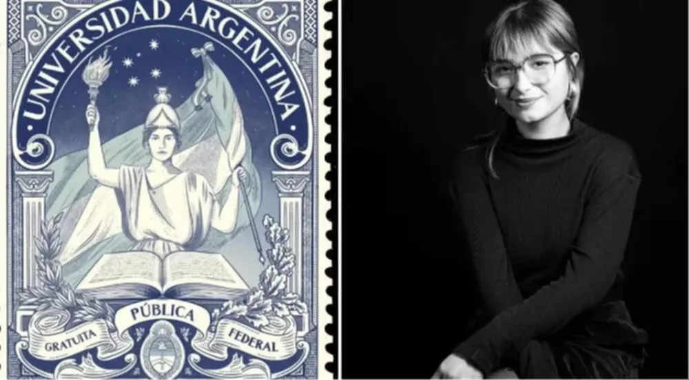 Una estampilla de una joven ilustradora se replicó en la marcha universitaria: qué significa