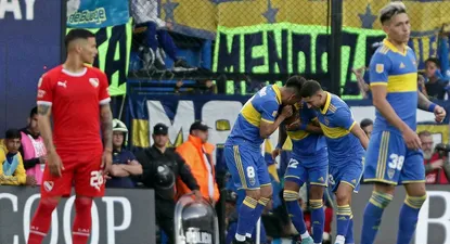 Así festejó Boca contra Independiente