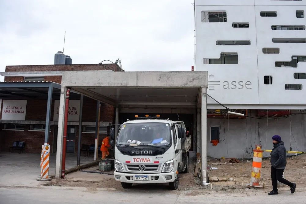 El Hospital del Cerro en obras en julio de este año
