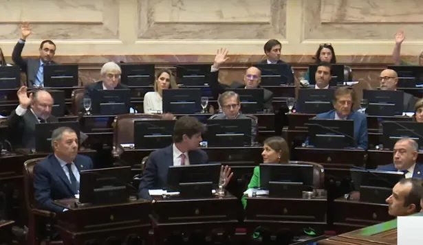 El senador Martín Lousteau vota a favor del aumento en las dietas de los senadores