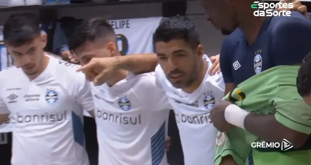 Luis Suárez en el vestuario