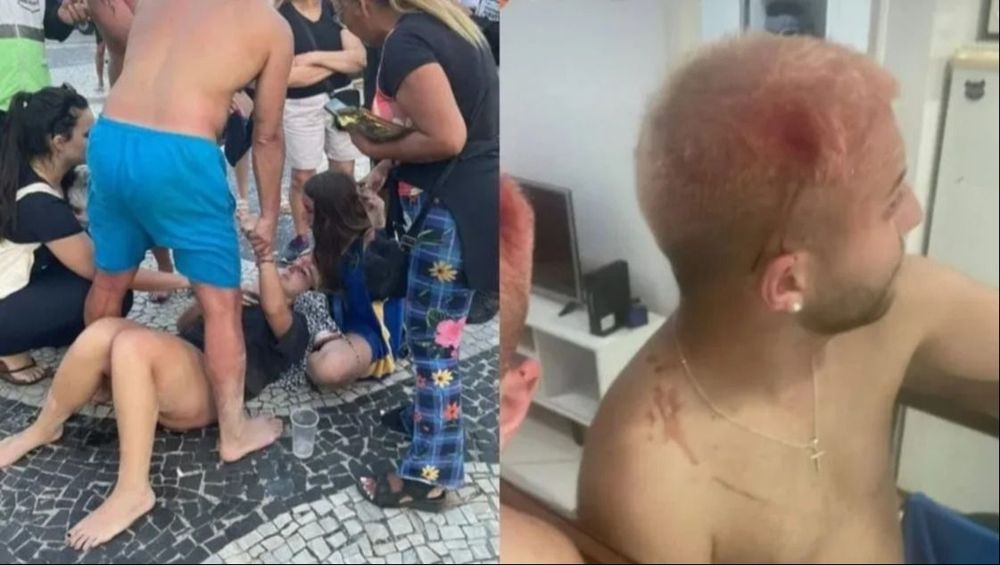 En la previa de la final un grupo de Boca son atacados por hinchas de Fluminense