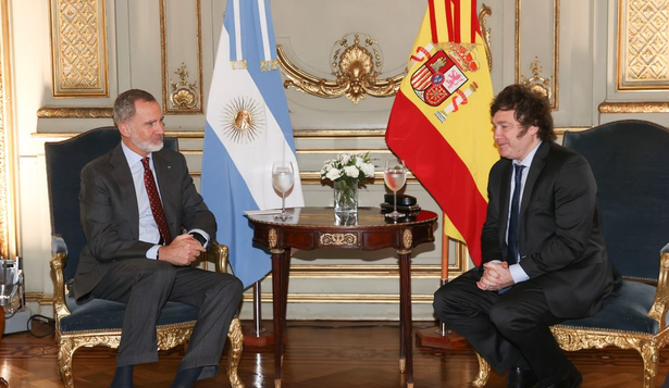Felipe VI en Argentina en la toma de posesión de Javier Milei