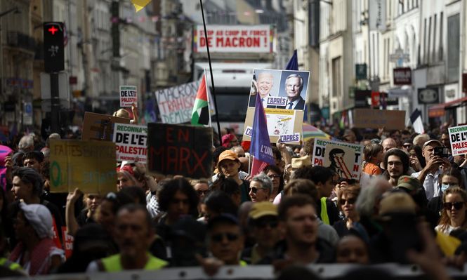 Una imagen de las protestas en París. Foto: EFE.