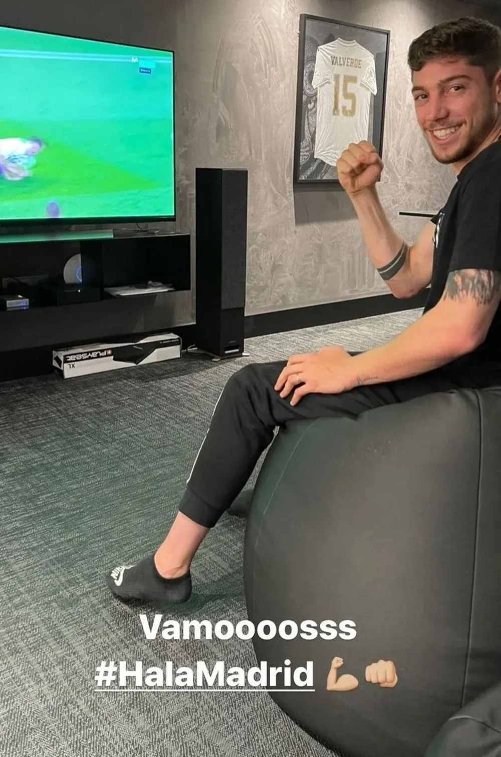 Valverde en su casa con covid-19