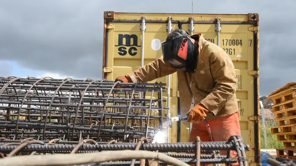 Obras para el tren de UPM en Las Pierdas, Canelones