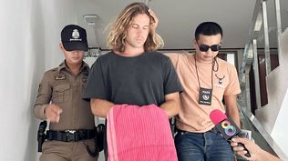 Daniel Sancho tras su detención por parte de la policía de Koh Phangan.