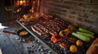 Típica parrilla uruguaya.